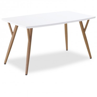 Table style scandinave Mya Blanc - 4 à 6 personnes