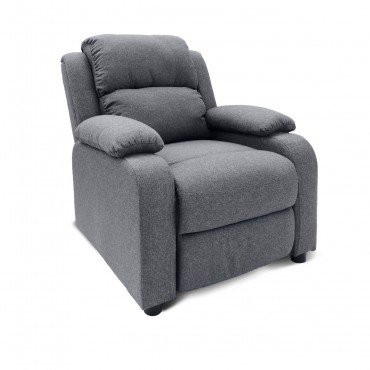 Fauteuil relax Riga tissu Gris