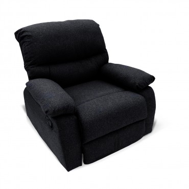 Fauteuil relax manuel Omis tissu Noir