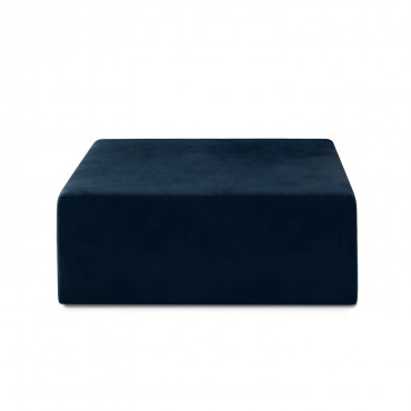 Pouf Carré XL Soren Velours Bleu Foncé