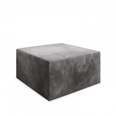 Pouf Carré XL Soren Velours Gris
