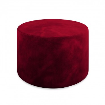 Pouf Rond XL Marki Velours Rouge