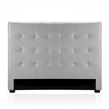 Tête de lit capitonnée Premium 160cm Argent