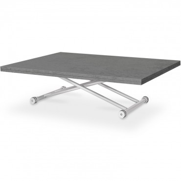Table basse relevable Philadelphia XL Effet béton