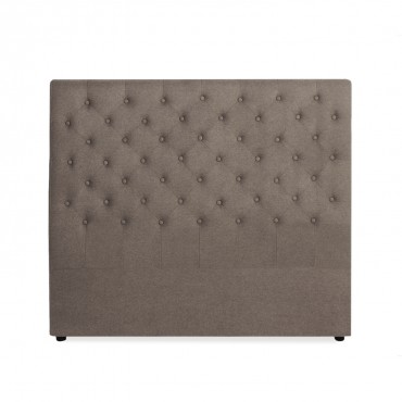 Tête de lit capitonnée Constance 140cm Tissu Taupe