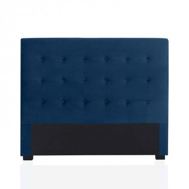 Tête de lit capitonnée Premium Velours 140cm Bleu