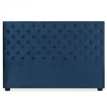 Tête de lit capitonnée Constance 180cm Velours Bleu Foncé