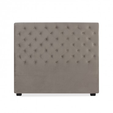 Tête de lit capitonnée Constance 140cm Velours Taupe