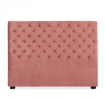Tête de lit capitonnée Constance 160cm Velours Vieux Rose