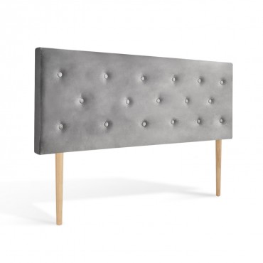 Tête de lit capitonnée Théa 160cm Velours Gris