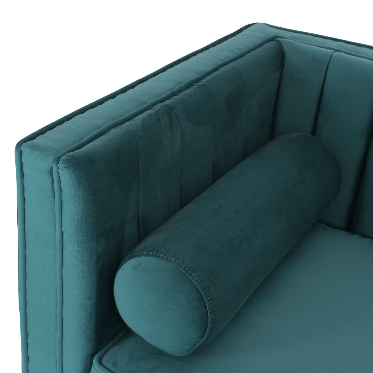 Canapé 2 Places Paris Prix En Velours Bleu - 145 Cm, Modèle Suez, Neuf