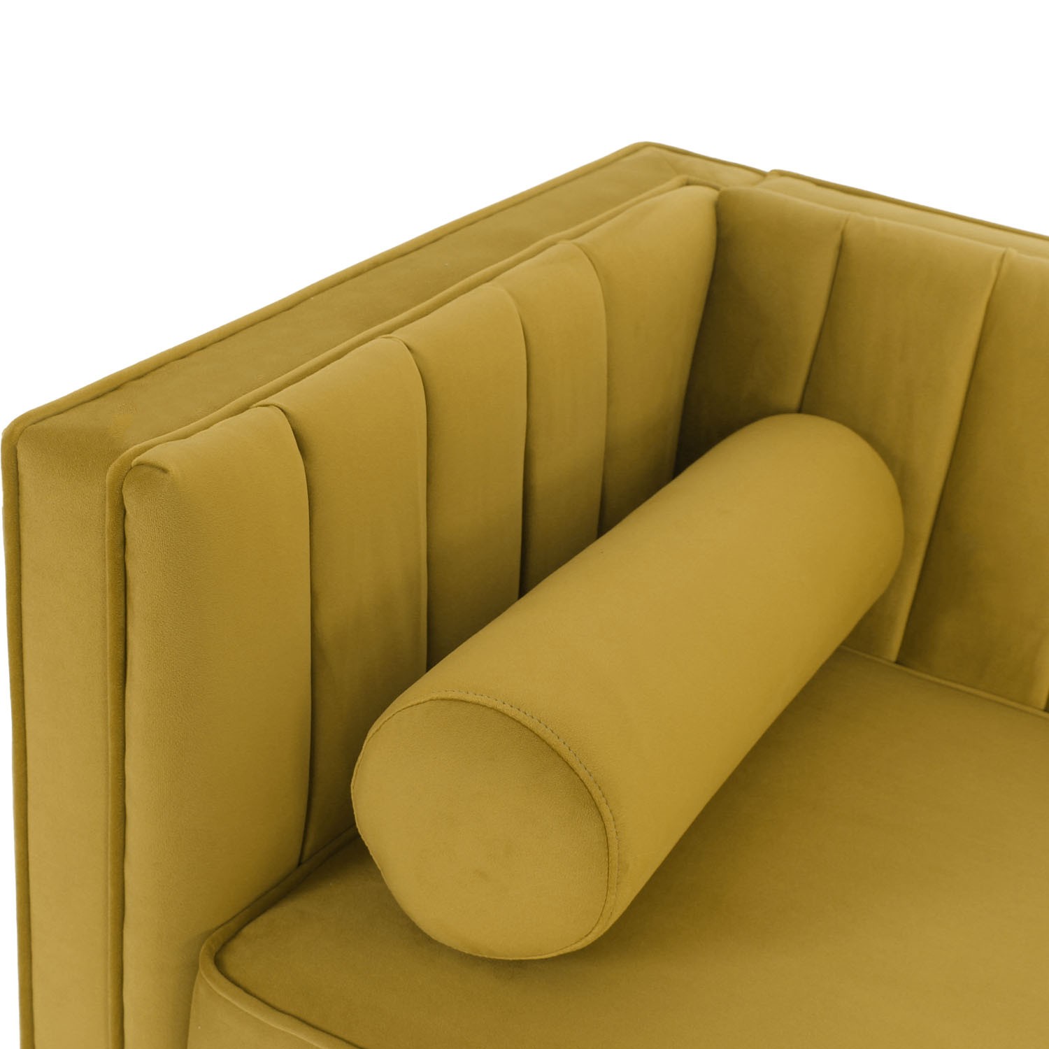 Tissu Velours Lisse Couleur Moutarde Doré Pour Ameublement - Largeur 1.45m, 40m Disponible