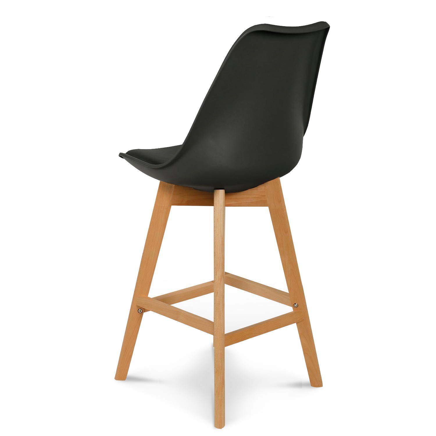 Lot De 6 Chaises Scandinaves Catherina – Noir – Piètement Bois – Fabriquées En France