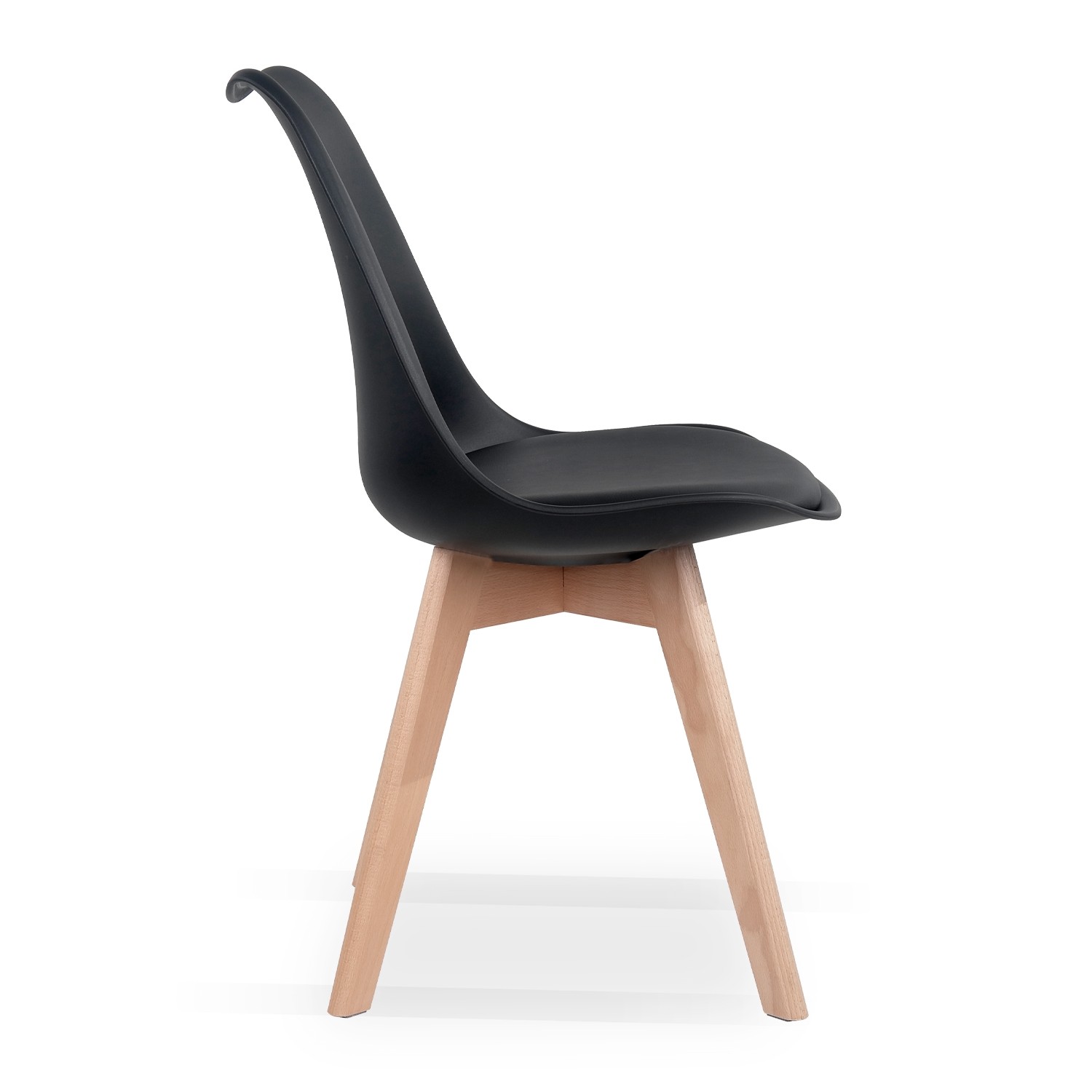 Lot de 6 chaises style scandinave Catherina Noir
