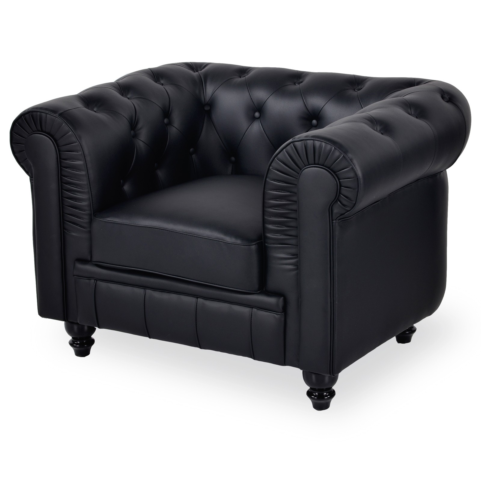 Fauteuil Chesterfield Regency Noir Fauteuil Chesterfield Regency Noir