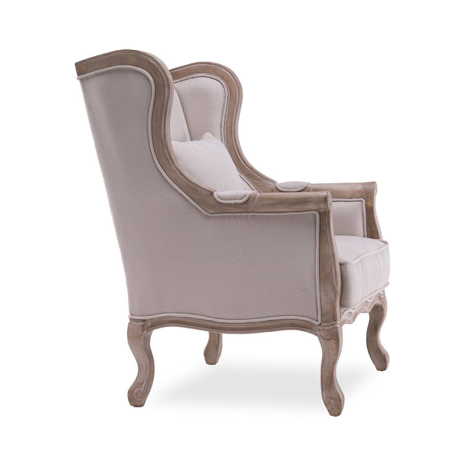 HOMCOM Fauteuil avec accoudoirs, Fauteuil à oreilles, Fauteuil