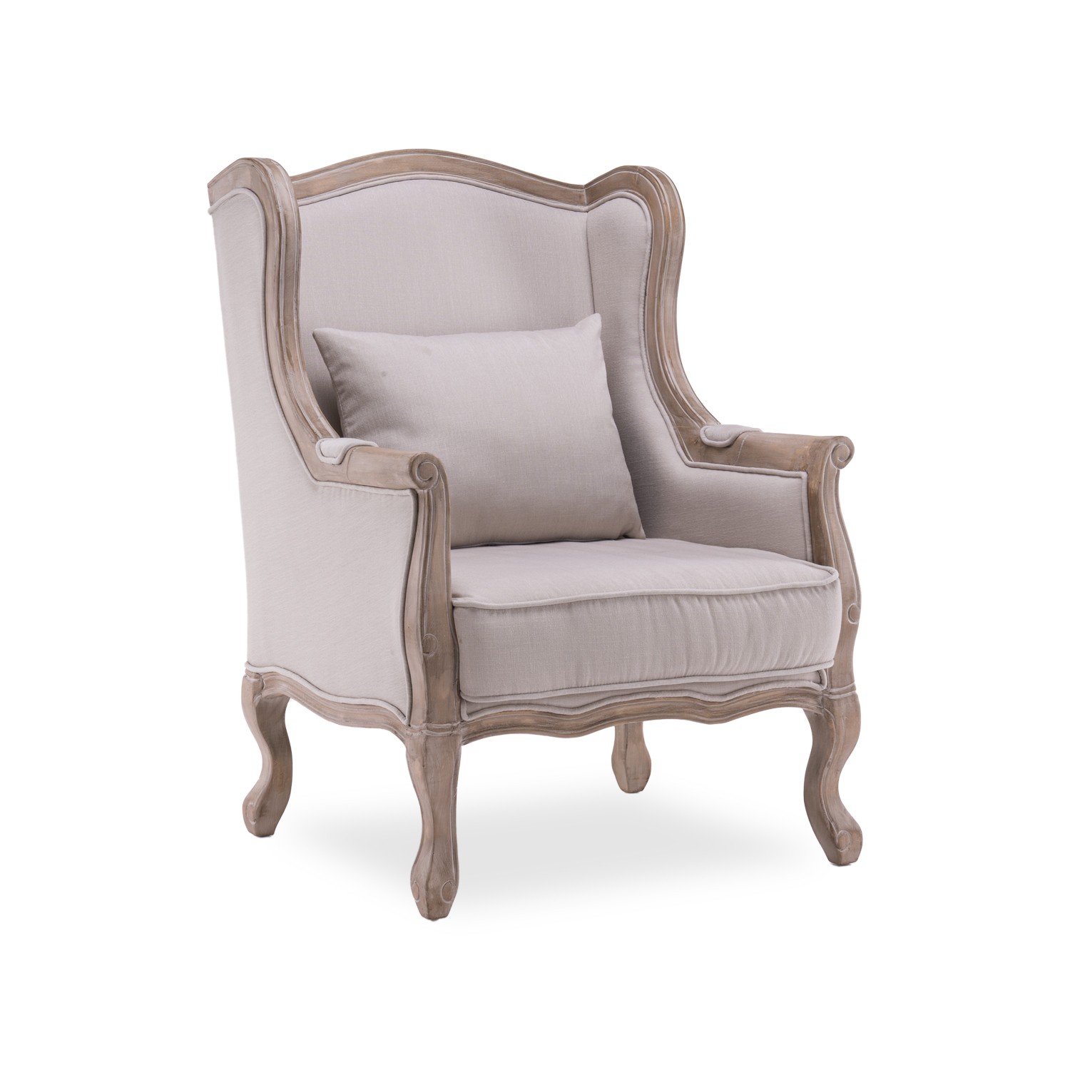 Fauteuil Bergère Baroque – Blanc – Capitonné – Oreilles – Palazzo INT