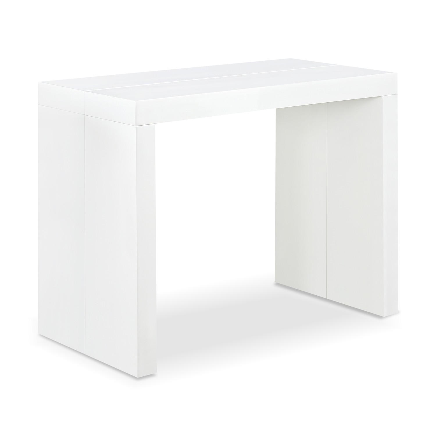 Table Console Extensible Oxalys Xl Blanc Laquee