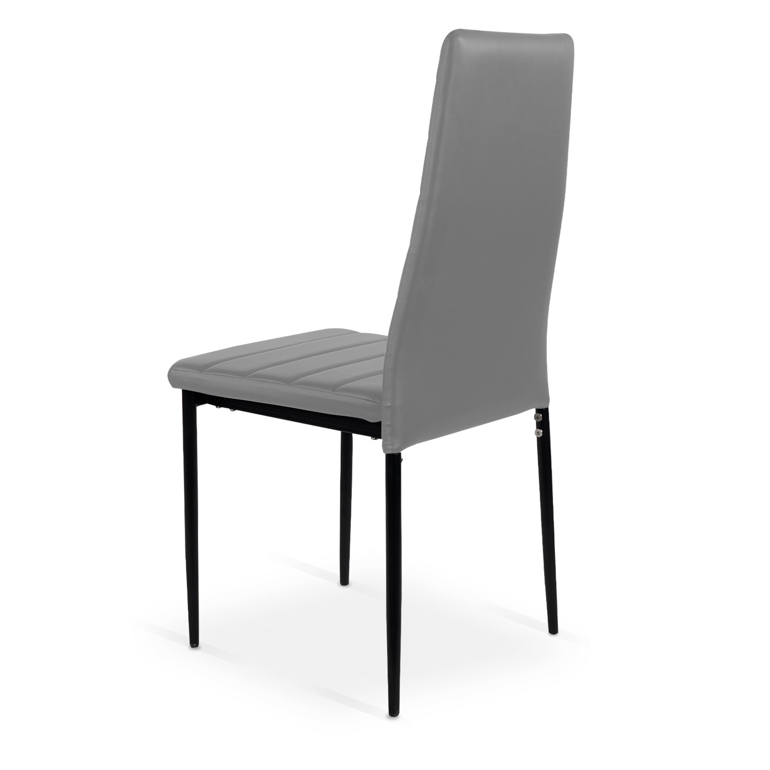 Lot de 8 chaises Strip empilables Gris Lot de 8 chaises Strip empilables Gris