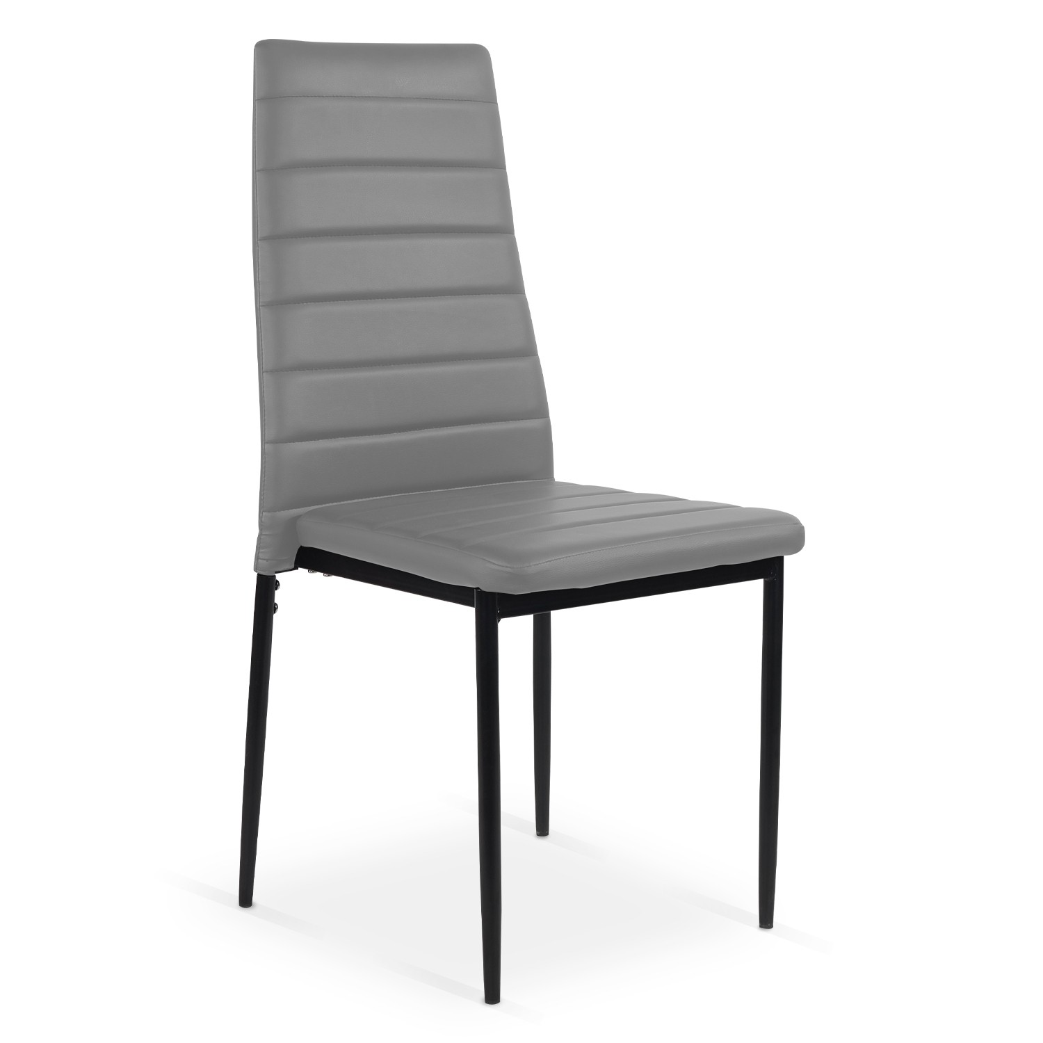 Lot de 8 chaises Strip empilables Gris Lot de 8 chaises Strip empilables Gris