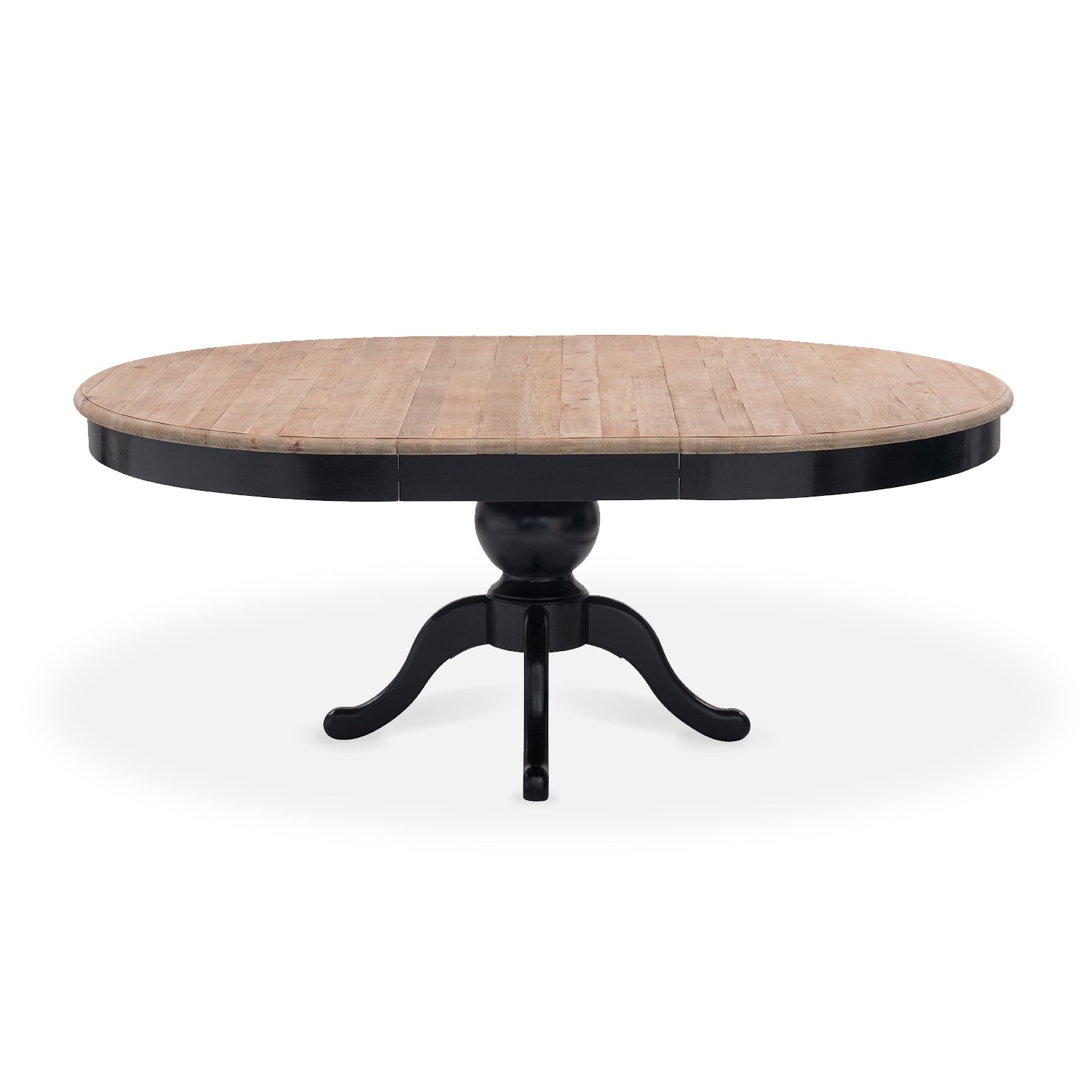 table ronde extensible en bois sidonie noir
