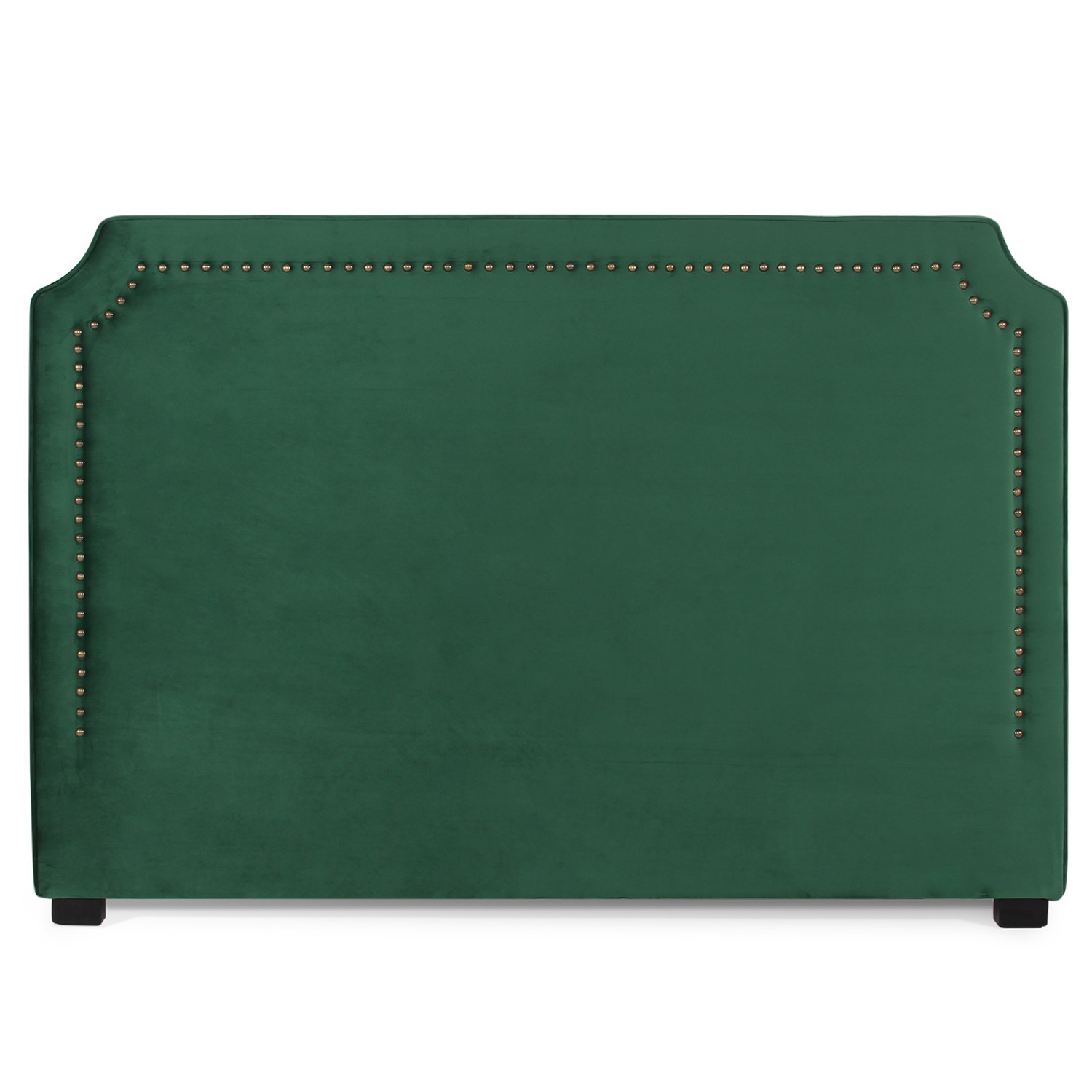 INTENSE DECO Tête De Lit Diana Velours 180 Cm Bleu Foncé – Style Art Déco Chic, Clous Tapissiers Métalliques
