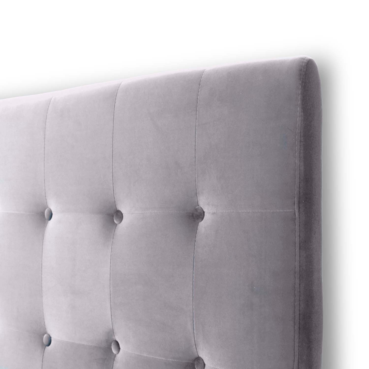Tête De Lit Capitonnée Gris Argenté 180 Cm – édition Luxe, Pieds Arrondis, Tissu Anti-taches - 8