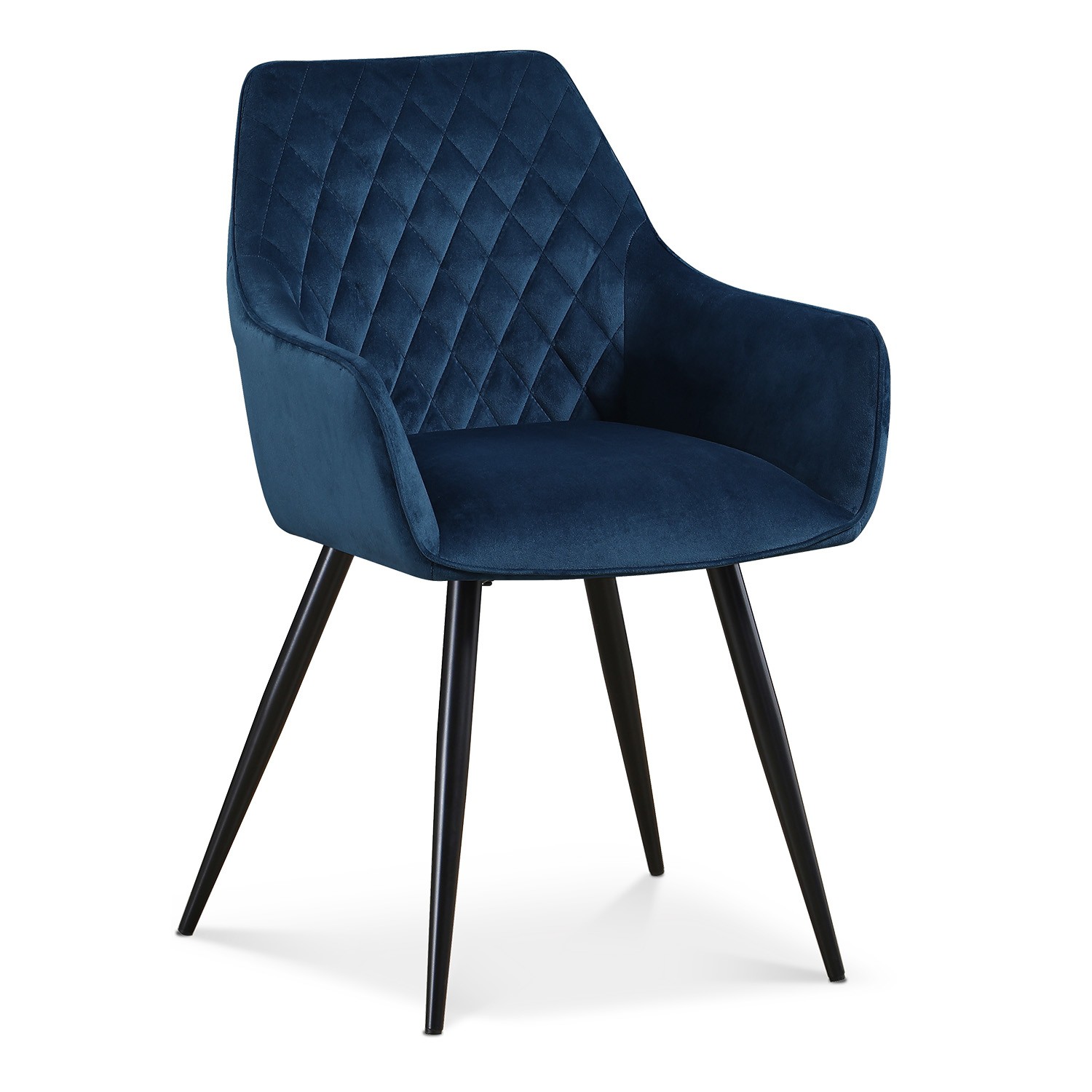 Lot De 4 Chaises Velours Bleu Foncé - ML DESIGN Modern Liv, Réglables En Hauteur